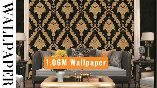 Factory 106width Classic PVC Wall Paper Vinyl Wallcovering Non-Woven Wallpaper for Home Decor