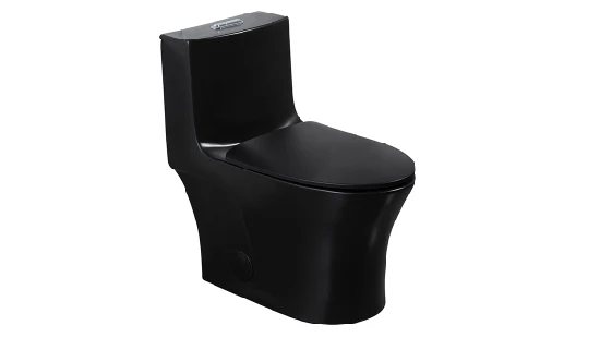 Cupc Sanitarios Estilo Americano Estándar Baño Moderno Wc Cerámica Verde Inodoro Tazón Montado En El Piso Porcelana Inodoro Inteligente De Una Pieza Negro Mate